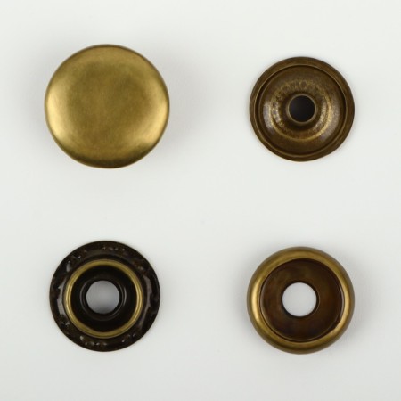 Installation button, omega (o-shaped), iron, d = 15 mm, bronze color-2