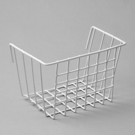 Basket on a grid, 19 × 11.5 × 12 cm, white color-1