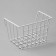 Basket on a grid, 19 × 11.5 × 12 cm, white color