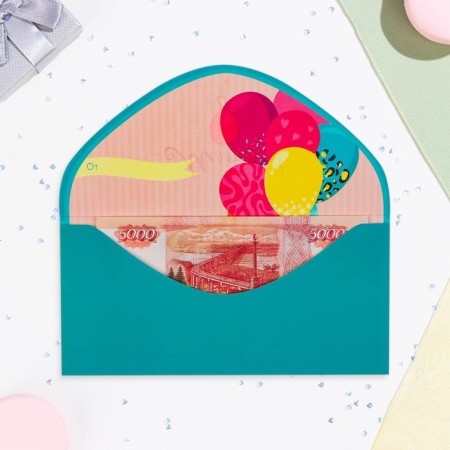 The envelope "Dream!" Cutting, embossing, software touch, ball-1