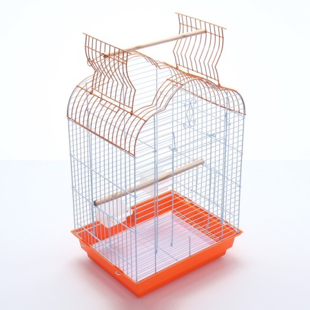 BD-3/1O bird cage, opening roof, 47.5 x 37 x 70 cm, orange-3