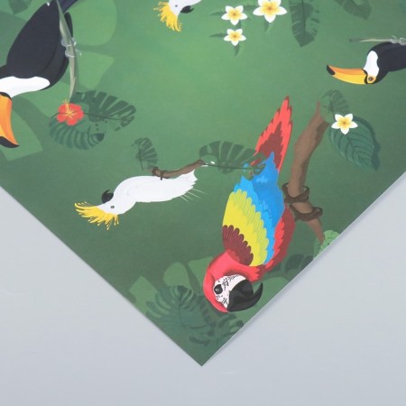 Scrapbooking paper "Exotic birds" density 180 g 30.5x32 cm-2