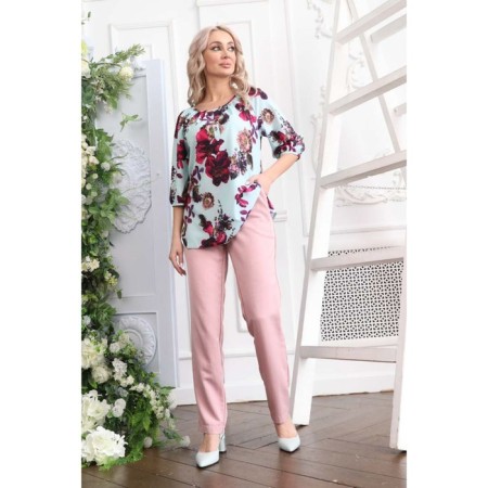 Female blouse, size 46, blue color-11