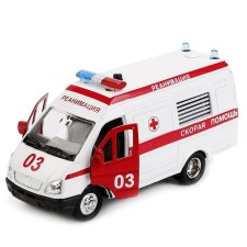 The Gazelle Resuscitation machine is inertial, light and sound effects, metallic