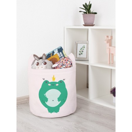 Basket for toys "Satisfied frog, size 35x35 cm