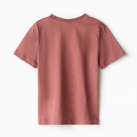 T-shirt for a boy, dark corral color/dinosaur, height 110 cm-4