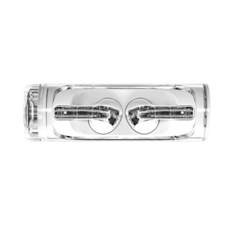 Wireless headphones YX11, TWS, inserts, BT 5.3. 28/200 mAh, noise -hand, transparent, white-1