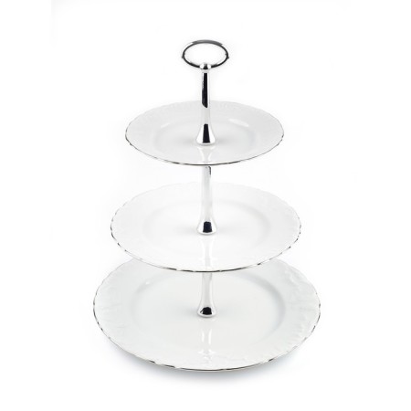 Three -tier eboe Cmielow Rococo "Platinum Lither"