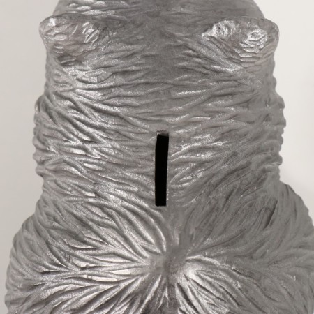 Silver bear piggy bank 18.5 x 14 x 36 cm-5