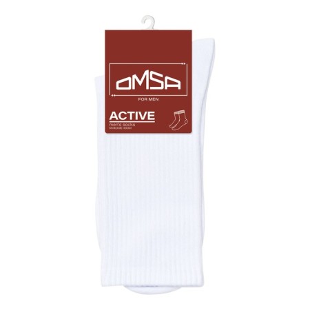 Men's socks with a high elastic band Omsa Active, size 36-38, Bianco color