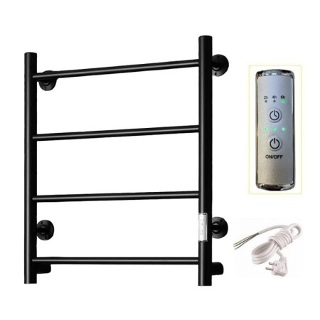 True heated towel rail "Trugor" aspect of PEK SP 1, 600 x 500 mm VGP, black