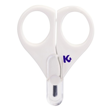 Baby manicure scissors with a protective cap