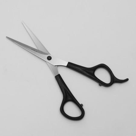 Hairdressers scissors, with emphasis, blade-5.5 cm, black color, n-045-01-1