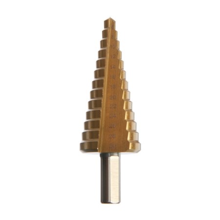 Drill step tundra, HSS, tin, trihedral shank, 6 - 30 mm-2