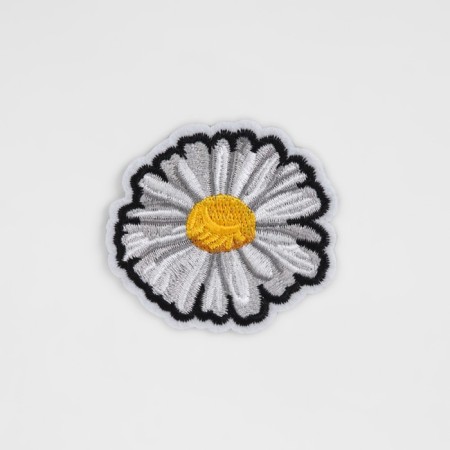 Glue patch for clothes, shoes, bags "Chamomile", 6 × 5.5 cm-1