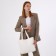 Shopper bag on magnet, white color
