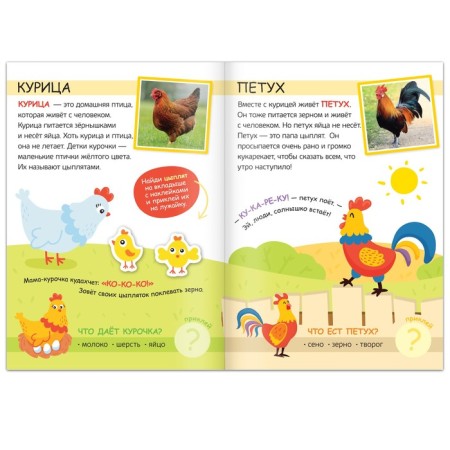 A book with stickers "My Farm. Read, play, find out ”, 16 p.-1