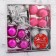 A set of jewelry plastic 16 pcs "carnival" (12 balls, 4 bells) silver, raspberry