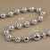 Beads on threads, round, 12 mm, 2 m, silver color