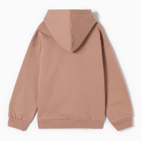 Sweatshirt for girls comb, beige color, height 140-3