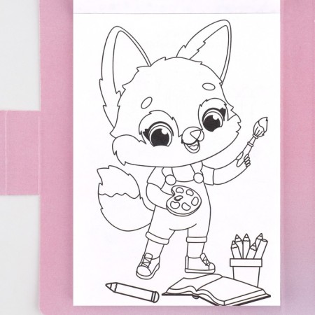 Set in a postcard: a tear -off block with tasks and pencils "Bright Asterisk"-6