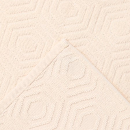 Terry towel "rhombus", vanilla color, 70x130 cm, cotton, 450g/m-3