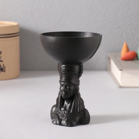 Stand for incense "" Egyptian "height 10cm, diameter 7cm black-4