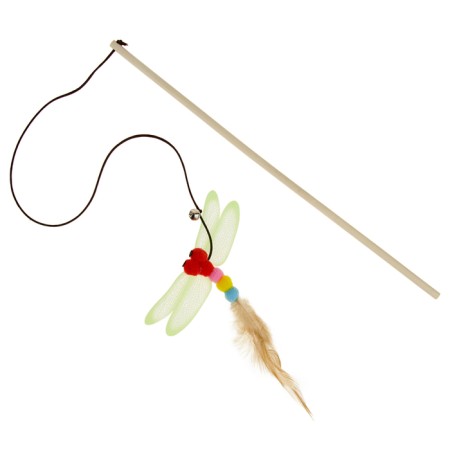 Dear Dobrostka "Dragonfly", wooden stick 40 cm, mix of flowers-1