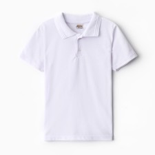 Polo for the boy, the color is white, height is 116 cm