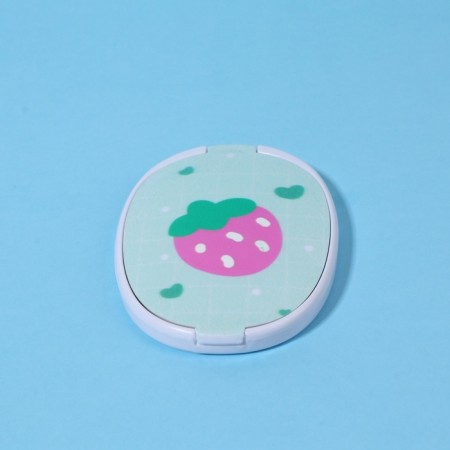 Folding mirror "strawberries", with a comb, 6.5 × 9.5 cm-6