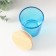 Bank for candles glass with a “blue gradient” lid 220 ml 7x7x8.4 cm