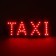 LED taxi sign 12 V, 19 × 6.3 cm, cigarette lighter, green/red