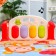 Developing rug "baby game", with a piano, round, pink