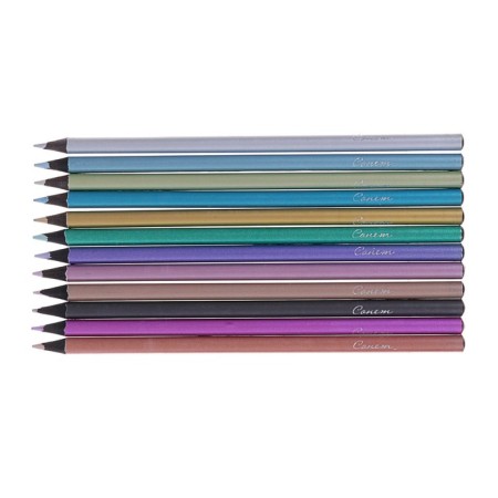 Film -colored pencils, ZHK "Sonnet", Metallic, 12 colors, metallic, for dark paper-1