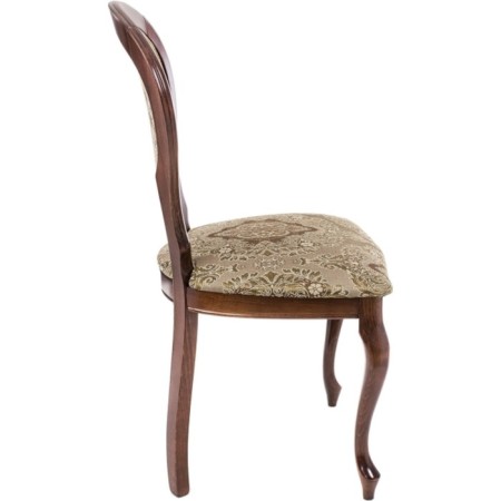 Wooden chair Adriano 082 array of beech/fabric, cherry/beige 50x54x96 cm-3