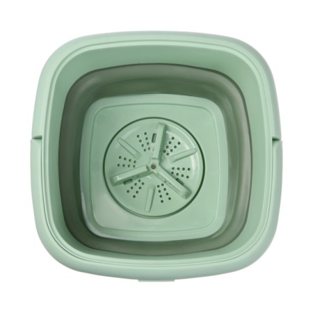 Portable mini-stying machine LWM-04 with a bucket of 6 l, folding, green-3