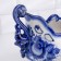 Gzhel fruit "Rook", white-blue, ceramics, 16 × 32 cm,