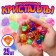 Crystals are plastic decorative, set 25 pcs., Size 1 pc. - 3 × 2.2 cm, color mix