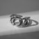 Ring "Trend" pigtail, color silver, dimensionless