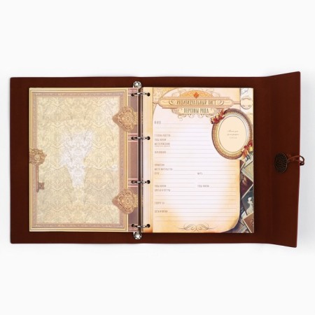The genealogy book "Our Rod", 65 sheets, Bordeaux, 35 x 23.5 cm-12