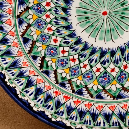 Largan Rishtan ceramics "Patterns", 32 cm, blue-6