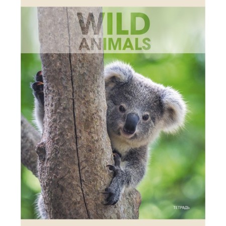 A notebook of 96 sheets in the "Wild Animals" cage, covered cardboard, selective varnish, block 60g/m2, 5v mix-7