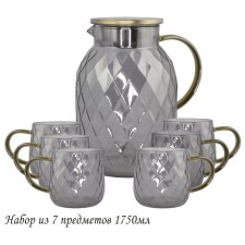 Drinking drink Lenardi, 6 glasses and a decanter 1.75 liters