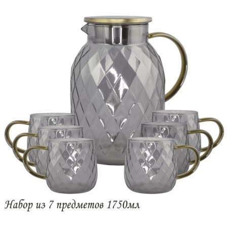Drinking drink Lenardi, 6 glasses and a decanter 1.75 liters