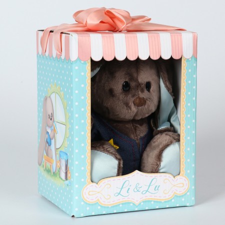 Soft toy "Baby LU in the vest", hare, 25 cm-6