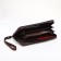Male purse-clate on a zipper, brown color