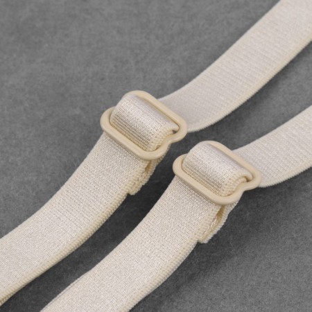The straps of textile, cross -shaped, 1 cm, beige color-5