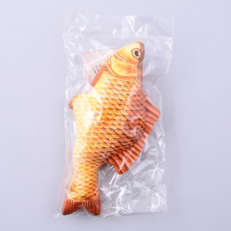 A toy for cats with mint "carp" from textiles, 20 cm-5