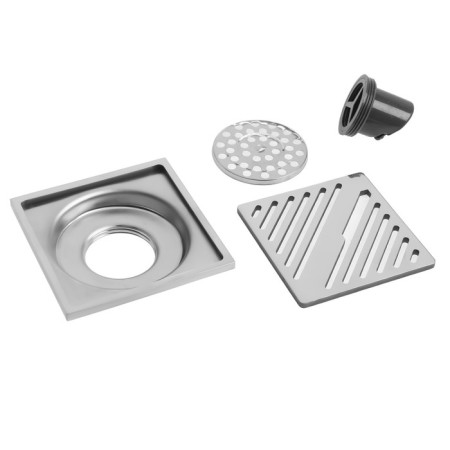 Zein gap, 100x100 mm, vertical, d = 32 mm, stainless steel, chrome-6