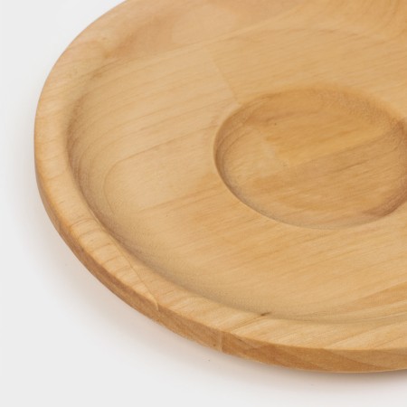 Wooden plate ADELICA "Classic", D = 16 cm, saturated with mineral oil, birch-7